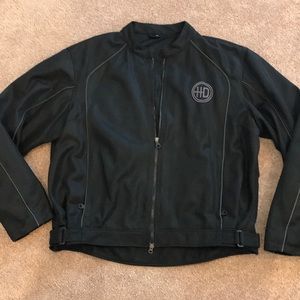 Harley jacket with reflective piping